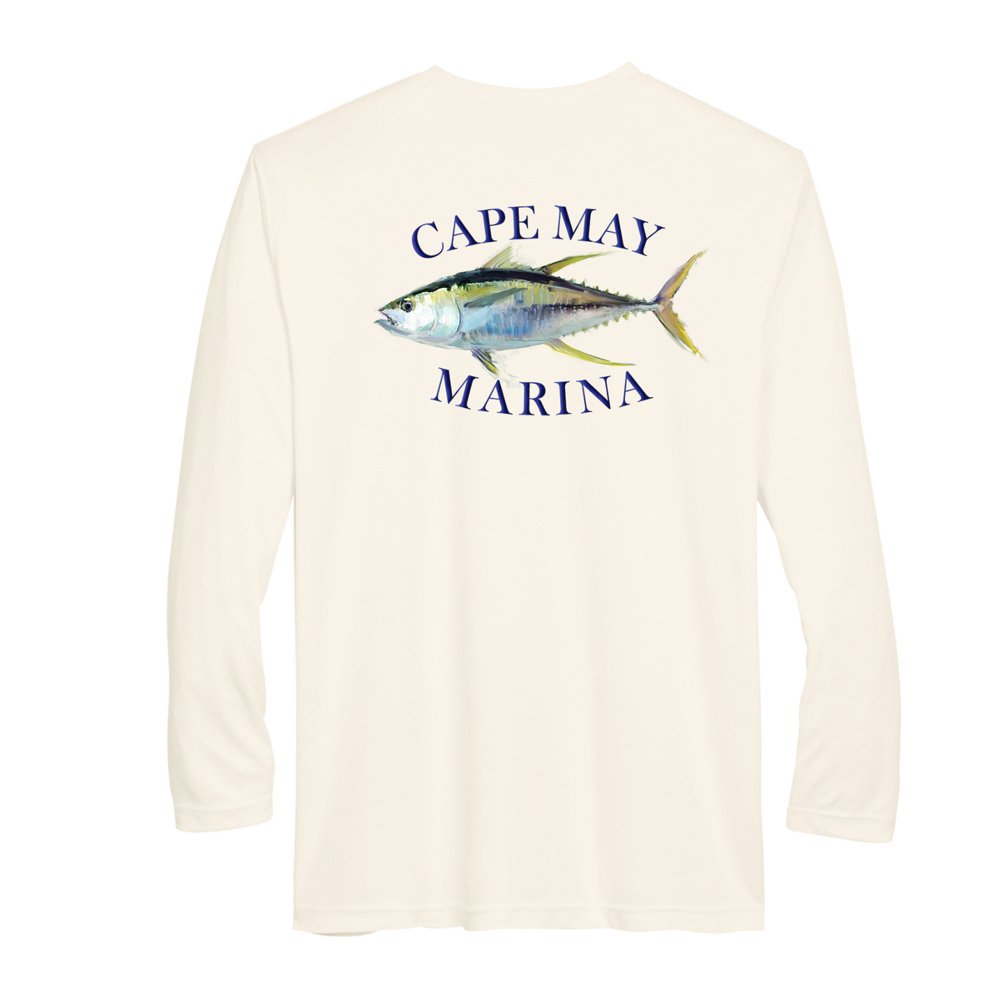 Cape May Marina - Tuna Watercolor Sun Shirt